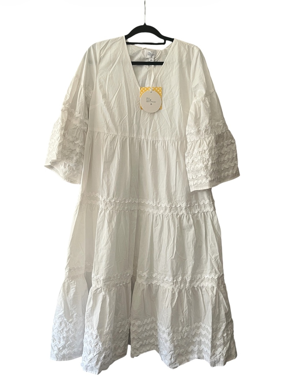 NWT Lisa Marie Fernandez for Target White Ric Rac Tiered Maxi Dress Size S